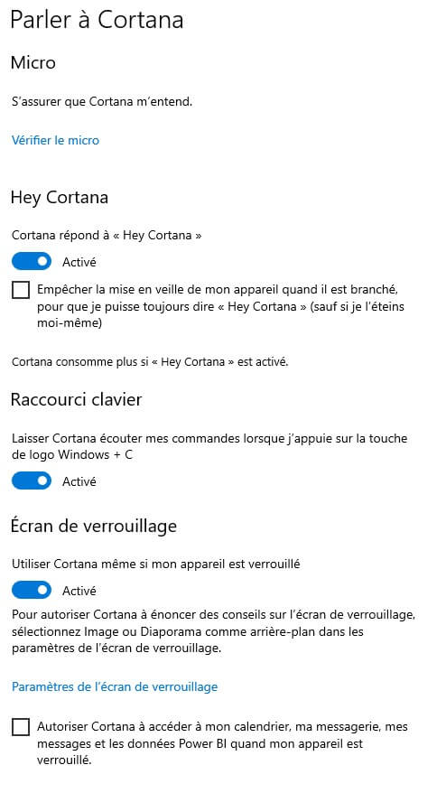configuration-cortana