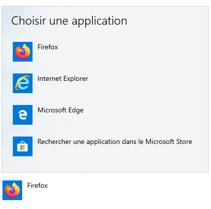 mettre firefox par defaut