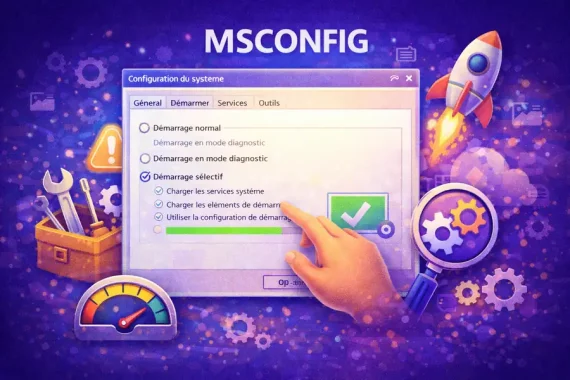 msconfig configuration système démarrage sélectif