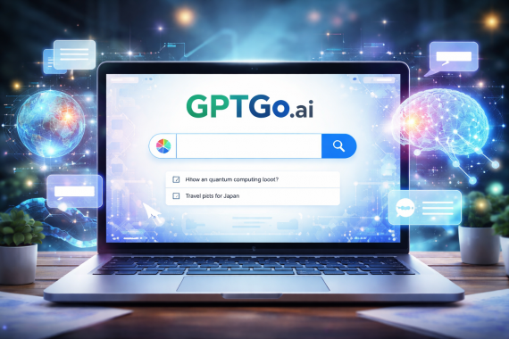 GPTGo.ai Moteur de recherche AI futuriste