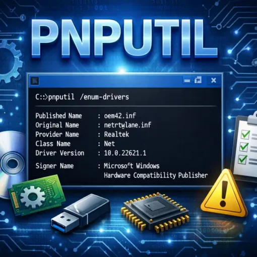 description de l'utilitaire pnputil