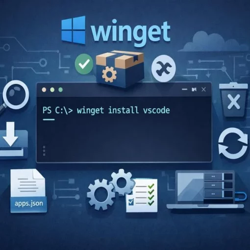 Winget Windows commande install dans PowerShell – gestionnaire de paquets Windows